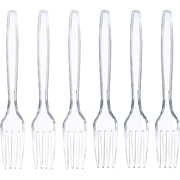 [100 \\/ 50 Count] Plastic Forks Heavy Duty - Clear Forks Plastic Disposable 50