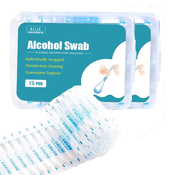 100+50 ps Alcohol Swabs Cotton Individually Wrapped Disposable Swabsticks Sanitary First Aid Kit Safety for Women Men