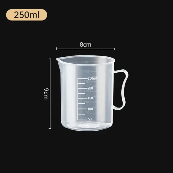 NOBRAND 1 fl oz Plastic Thickened Food Grade Measuring Cup with Scale White