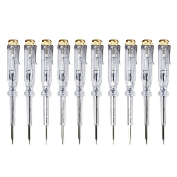 100-500V Induced Electric Tester Pen Screwdriver 1-phase Voltage Tester Detector AC/DC Test Pen 10Pieces