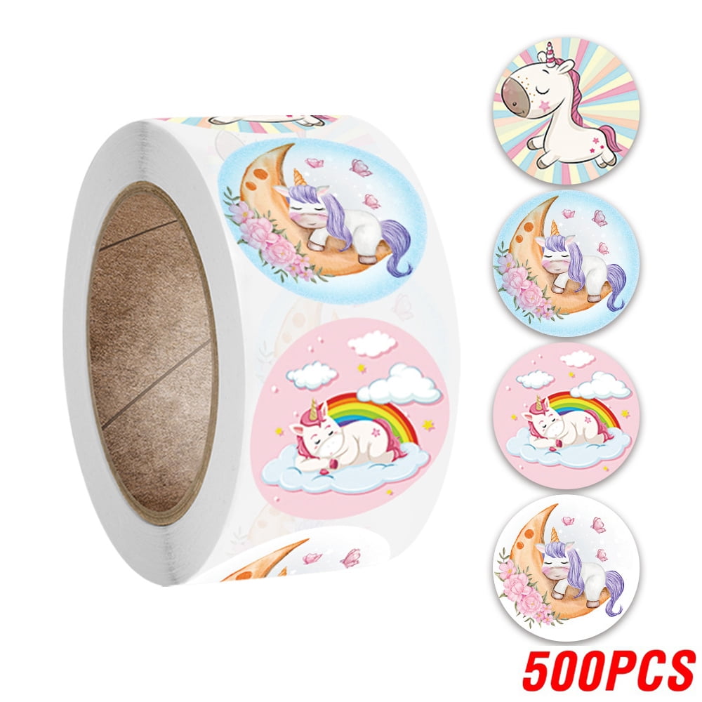 100-500pcs 1inch Cartoon Animal Children Sticker Label Thank You Cute ...