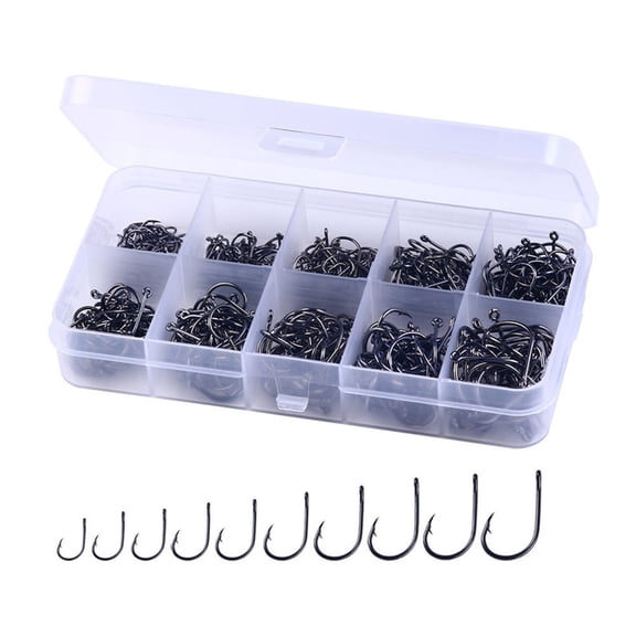 100/500pcs Steel Barbed Fishing Hooks Eyed Sea Fish Hooks Carp Hooks Fishing Accessories
