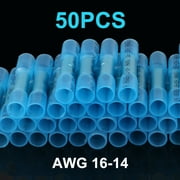 100/50pcs. Waterproof Heat Shrink Butt Wire Splice Crimp Connectors Terminals Kit