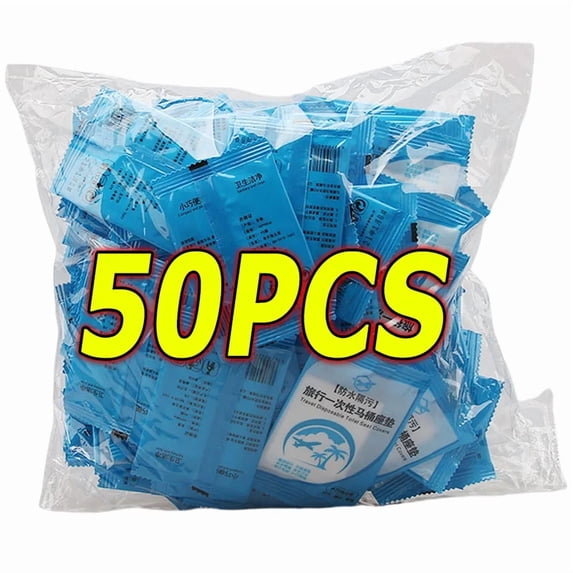 100/5Pcs Disposable Toilet Seat Cover Mat Portable Waterproof Safety ...