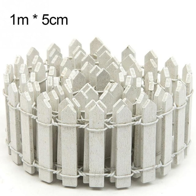100*5cm/100*3cm Miniature Small Wood Fencing DIY Fairy Garden Micro