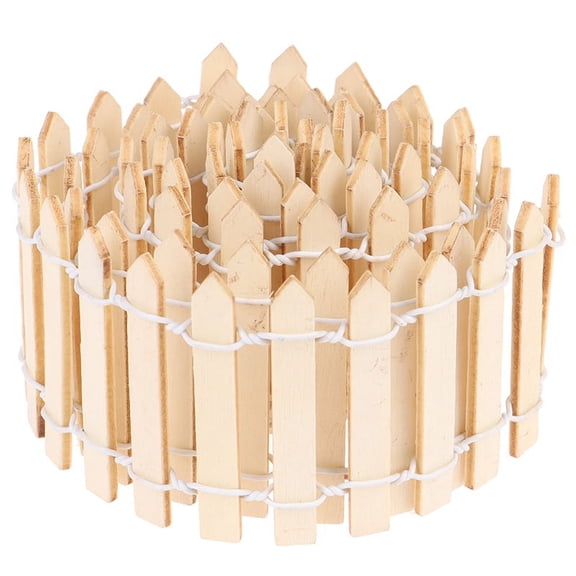100*5cm Miniature Small Wood Fence DIY Fairy Garden Micro Dollhouse Gates Decor