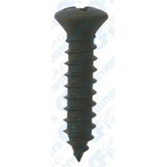 100 #6 X 1-1/4" Phillips Oval Head Tapping Screws Black