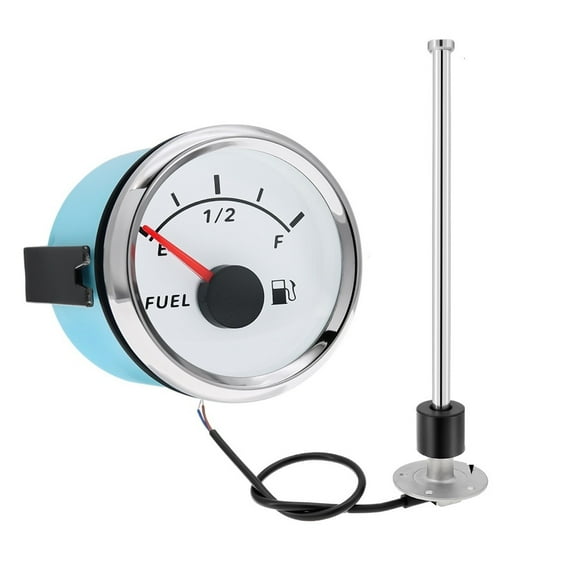 100-600mm Fuel Level Float Sensor+Fuel Level Gauge 0-190ohm 52mm Oil Tank Level Meter Indicator For Car Boat Marine 9-32V ,Easy Setup
