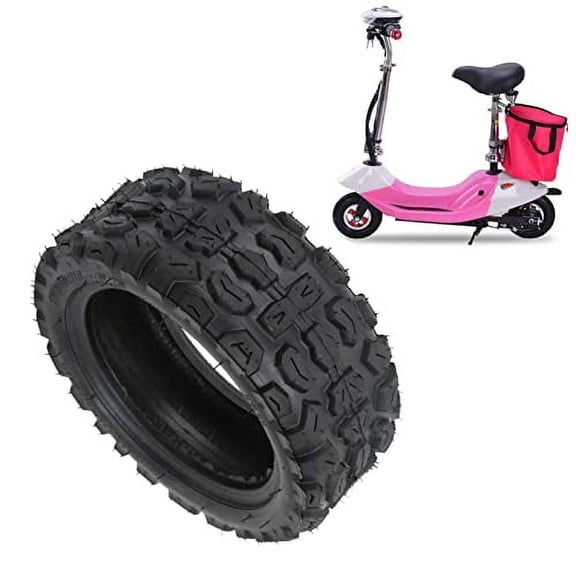 100/65-6.5 Electric Scooter Tires, 10 Inch Electric Scooter Rubber Vacuum Wheel Off Road Thick Tubeless Tyre Replacement for Electric Scooter Snowfield, Non-Slip Spare Wheels for S