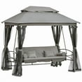 thumbnail image 1 of 100.75 x 67.75 x 97.75 in. Outdoor Daybed Swing, Gray, 1 of 1