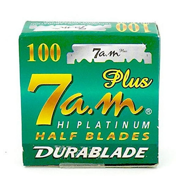 100 7AM HI- PLATINUM Straight Edge Razor Blades from 7AM for Professional Barber Razors