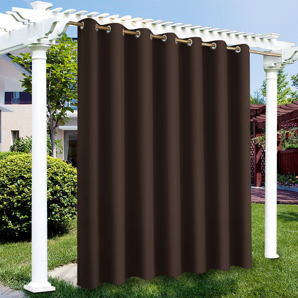 100*84in Extra Wide Waterproof Outdoor Curtains for Patio Blackout