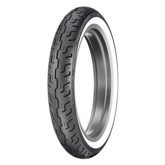 100/90-19 (57H) Dunlop D401 Front Motorcycle Tire Wide White Wall For Yamaha, BMW, Harley-Davidson, Honda, Kawasaki, Suzuki, Triumph