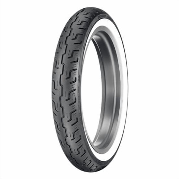 100/90-19 (57H) Dunlop D401 Front Motorcycle Tire Wide White Wall for Harley-Davidson Dyna Street Bob FXDB 2006-2016