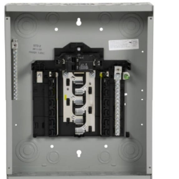 100-A 12-Spaces 24-Circuit Main Breaker Plug-On Neutral Load Center