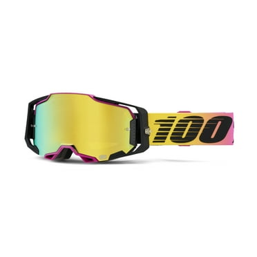 100% ARMEGA Premium Protective Sport Goggles with Ultra HD Lens & Nose Guard (91 - Mirror Gold Lens)