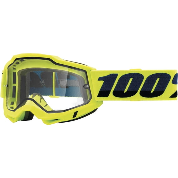 100% 50221-501-04 Accuri 2 Enduro Goggle Fluo Yellow Frame/Clear Dual Lens