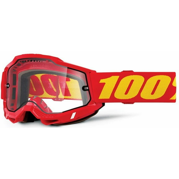 100% Accuri 2 Enduro MTB Goggles - Red/Clear