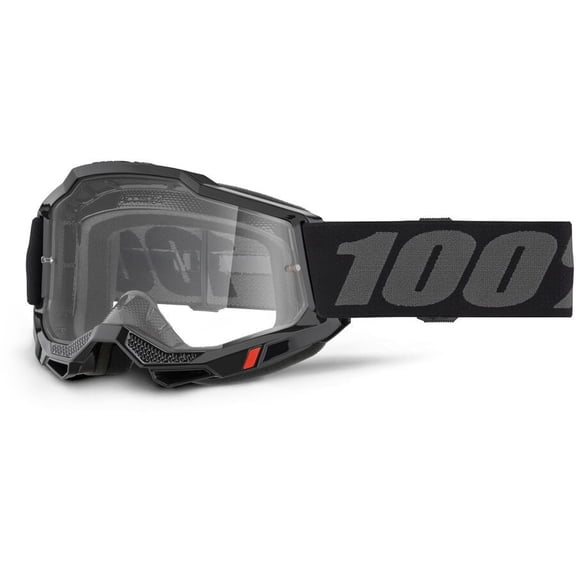 100% Accuri 2 Goggles (One Size Fits Most, Black / Clear Lens)