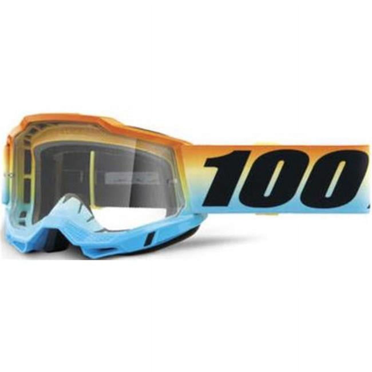 100% Accuri 2 Sunset Youth Goggles (OSFM, Sunset/Orange/White/Blue / Clear Lens)