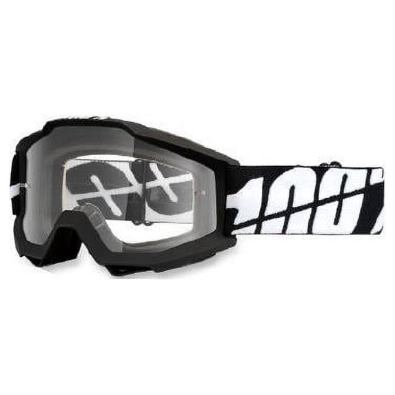 100% Accuri Goggles Black Black Tornado/Clear Lens 50200-061-02