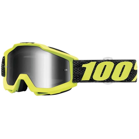 100% Accuri Goggles Tresse Yellow, w/Silver Chrome Lens 50210-250-02