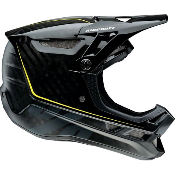 100% Aircraft MIPS Carbon Full-Face Helmet: Raw Black MD