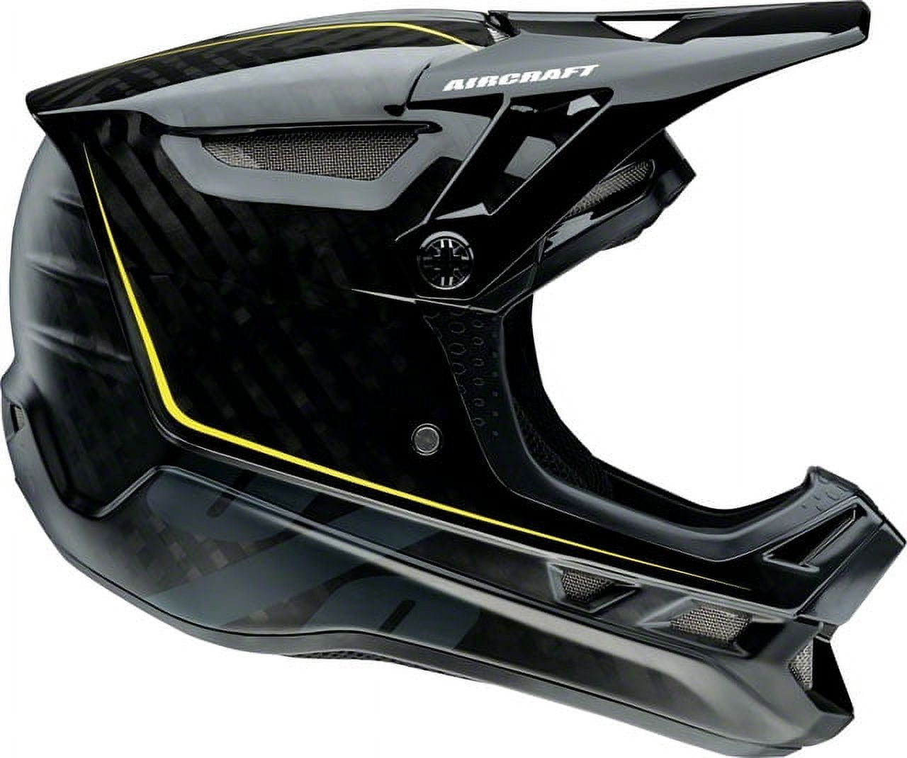 100% Aircraft MIPS Carbon Full-Face Helmet: Raw Black SM