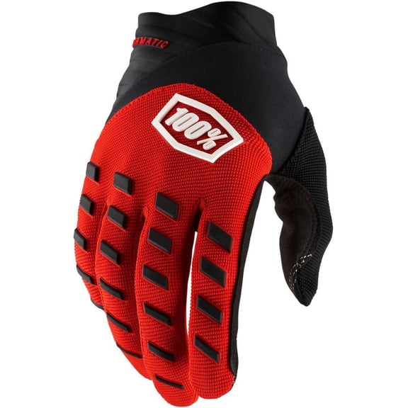 100% Airmatic Youth Gloves (Large, Red/Black)