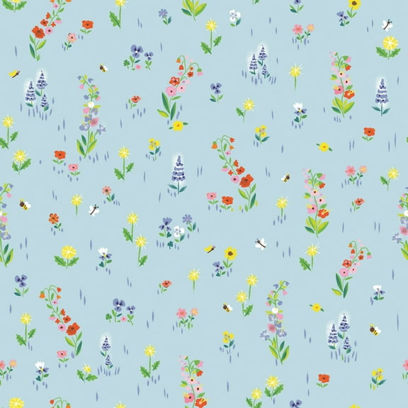 100 Aker Woods Picnic Meadow Sky Cotton Fabric