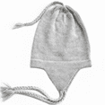 thumbnail image 1 of 100% Alpaca Wool Chullo Beanie Hat ~ Silver Grey Women Men Accessory ~ One Size, 1 of 2