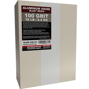 100 Aluminum Oxide Sand Blasting Media - 19 LBS Medium Grit For Blasting Cabinets & Guns