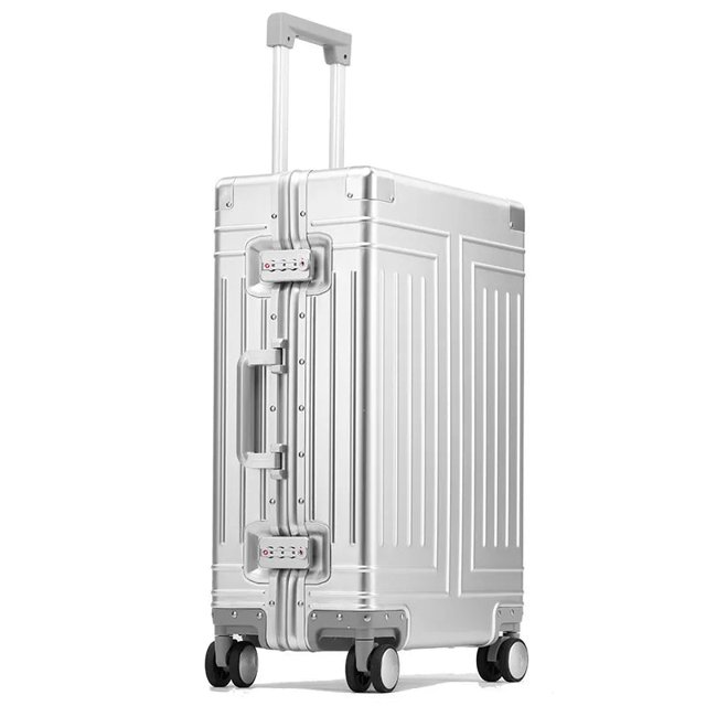 100 Aluminummagnesium alloy Travel Suitcase Rolling Luggage 20/24/28