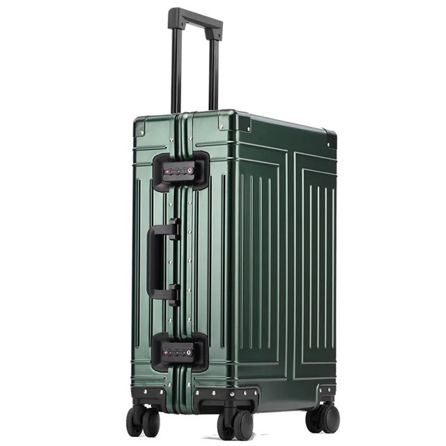 100 Aluminummagnesium alloy Travel Suitcase Rolling Luggage 20/24/28