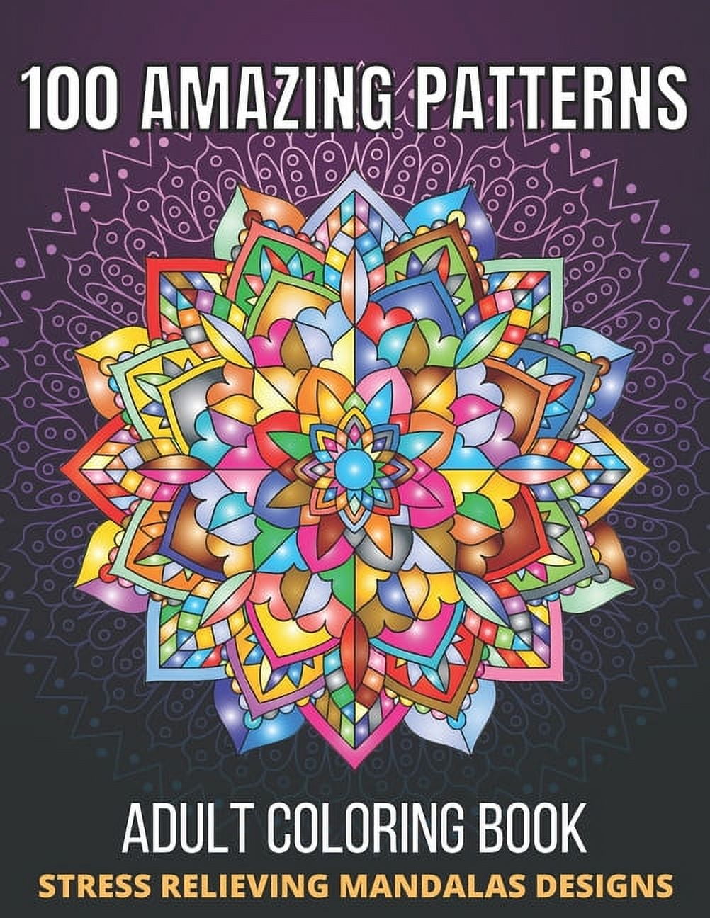 cool pattern mandalas coloring book stress- relief: Coloring Book