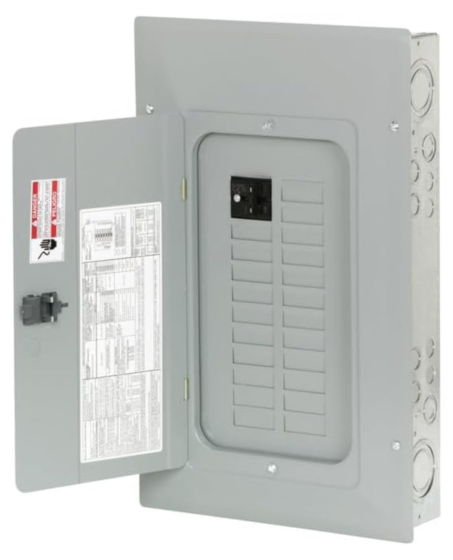 100 Amp 20 Space Electrical Panel - Indoor Load Center - BR Breaker Compatible - Circuit Breaker Box - Residential