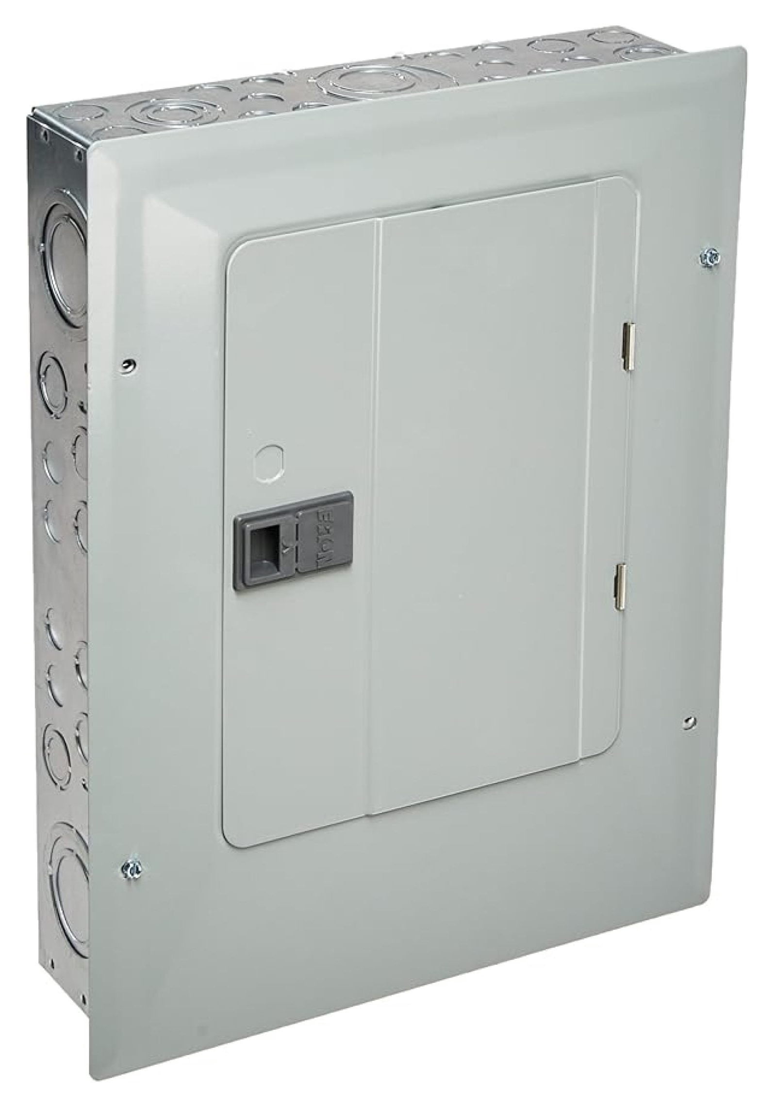 100 Amp Main Breaker Load Center - 12 Space Circuit Breaker Box - Indoor Electrical Panel - Combination Cover - Flush/Surface Mount - GBK14P Ground Bar Compatible