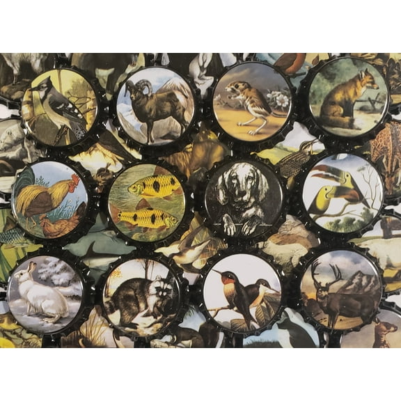 100 Animal Beer Bottle Caps, Crown Caps for Brewing, Homebrewing