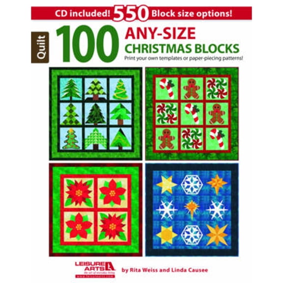 Pre-Owned 100 Any-Size Christmas Blocks [With CDROM] (Paperback) 1464715920 9781464715921