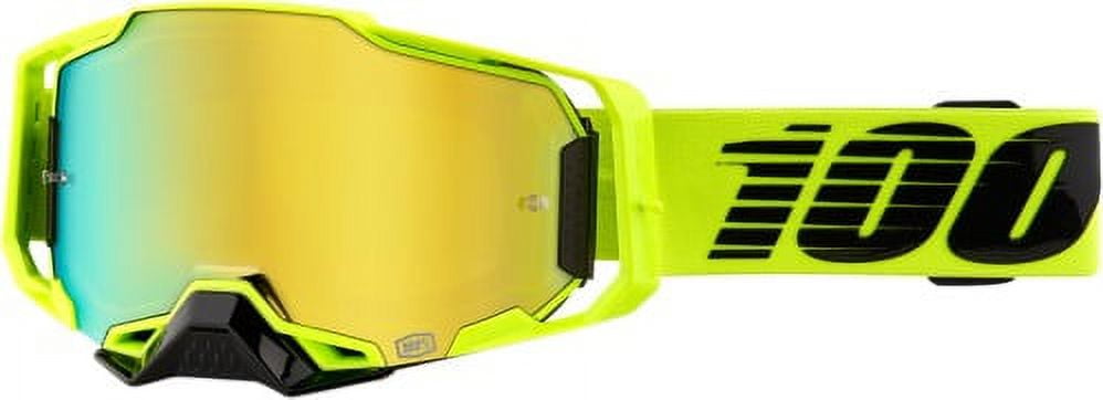 100% Armega Nuclear Citrus Goggles (OSFM, Nuclear Citrus/Yellow/Black / Gold Mirror Lens)