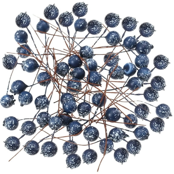 100 Artificial Blueberry Stems for Christmas