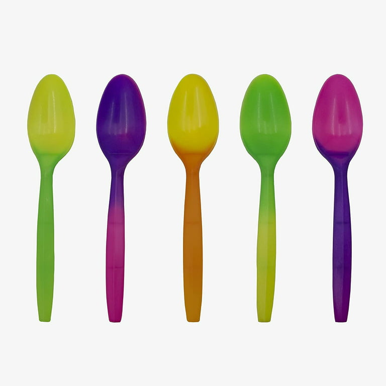 100 Assorted Color Changing Spoons That Change Colors When Cold, Ice Cream  Spoons