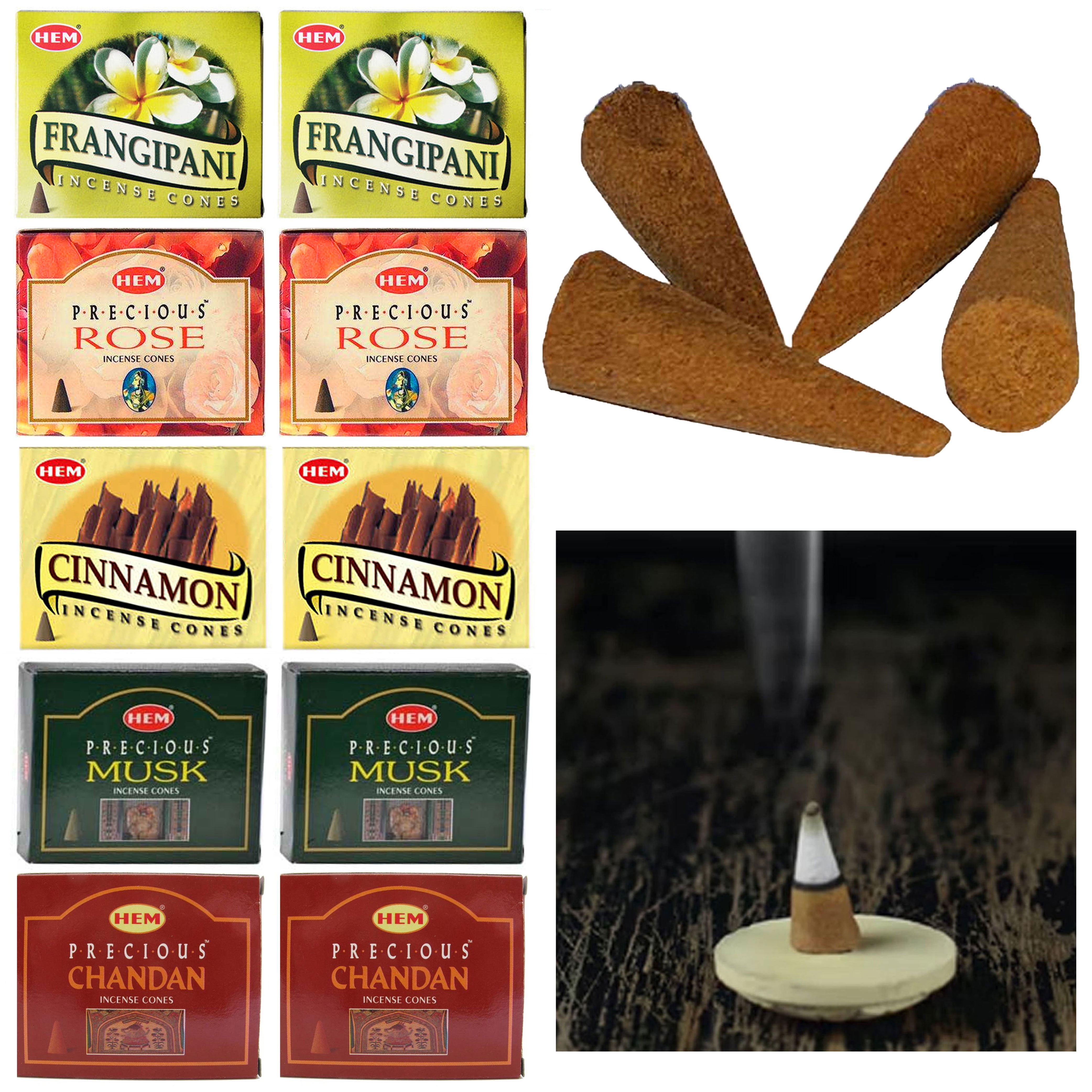 100 Assorted Hem Incense Cones Burner Meditation Mixed Variety Scents