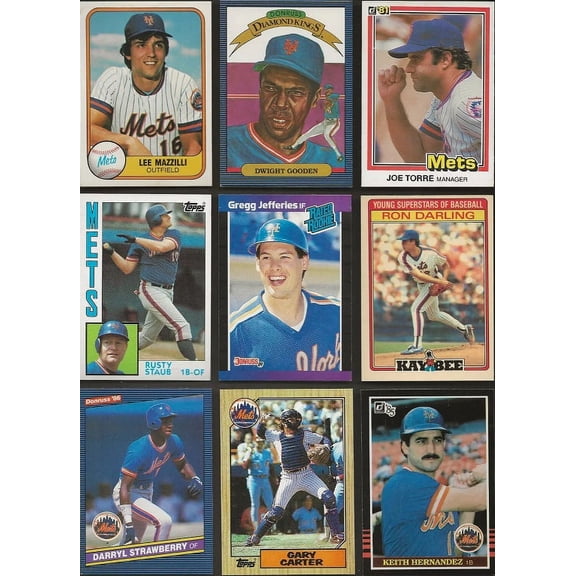 100 Assorted New York Mets Baseball Cards from the 1980's and 1990's
