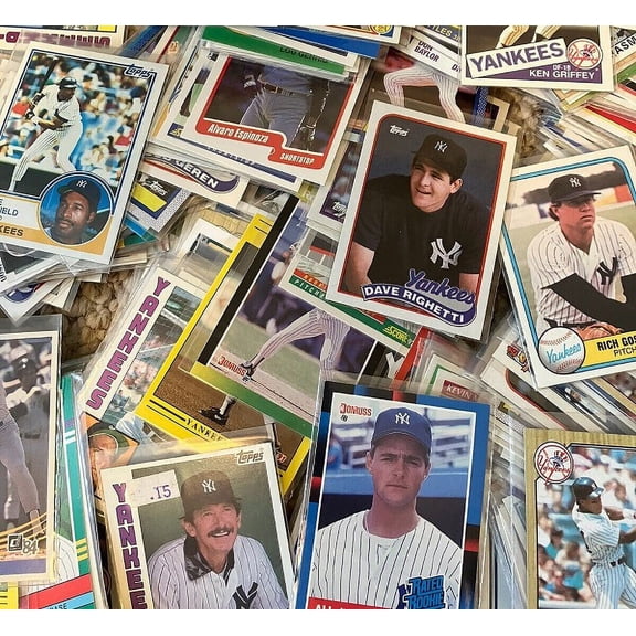 100 Assorted New York Yankee's Baseball Cards From The 1980's and 1990's