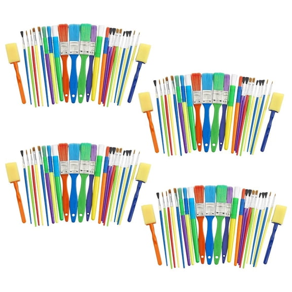 100 Assorted Paint Brush and Applicators in a Cylinder