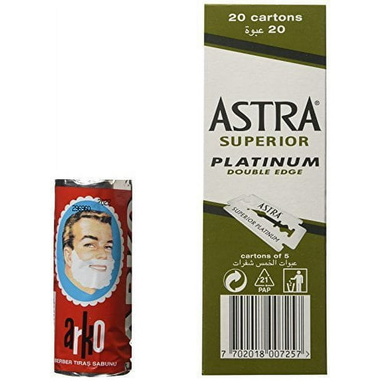 100 Astra Platinum Double Edge Safety Razor Blades