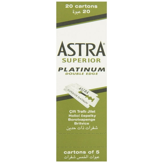 100 Astra Superior Premium Platinum Double Edge Safety Razor Blades