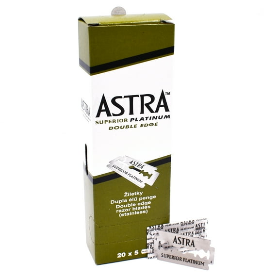 100 Astra Superior Premium Platinum Double Edge Safety Razor Blades