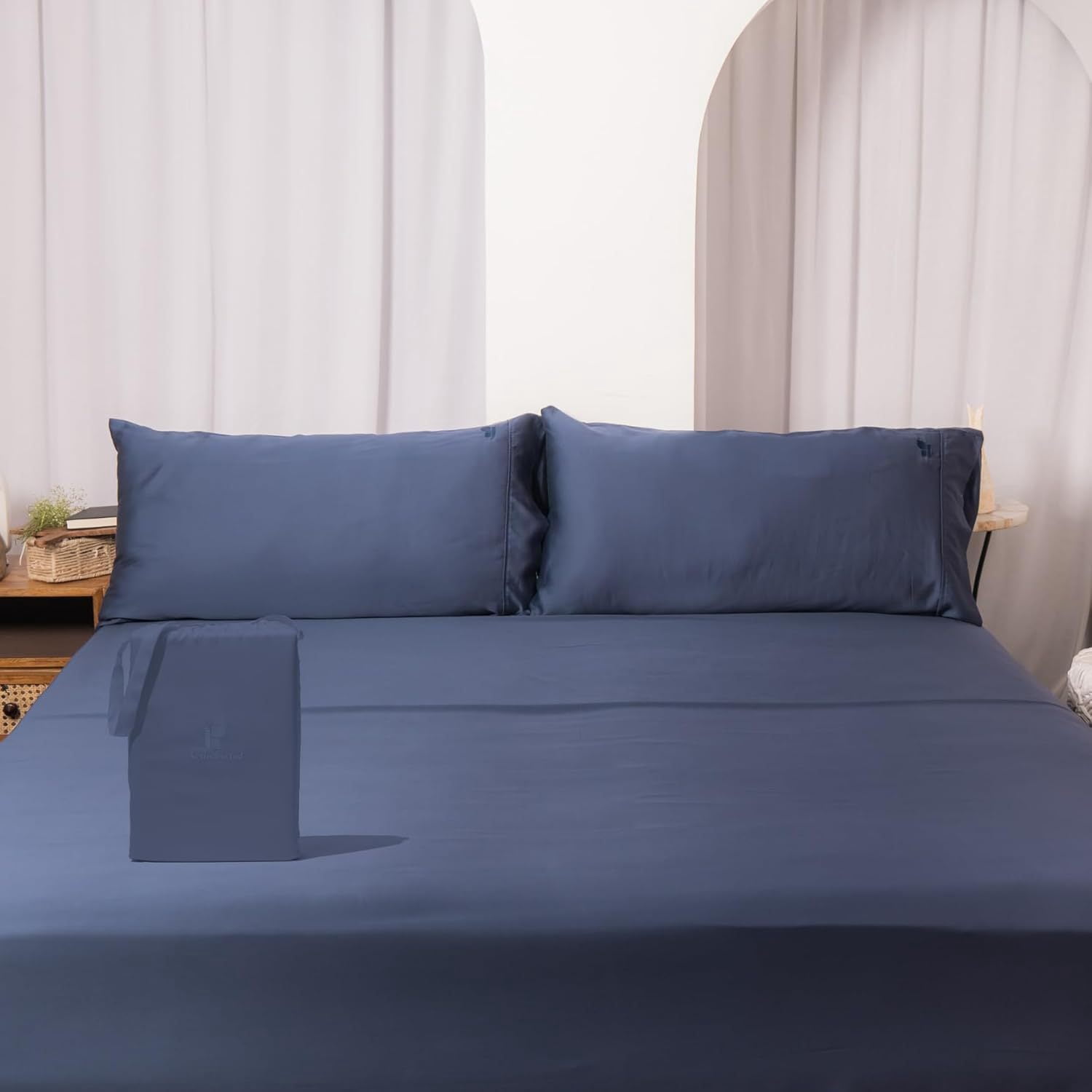 100% Austrian Eucalyptus King Bedsheets, 18 Inch Deep Pocket Sheets ...